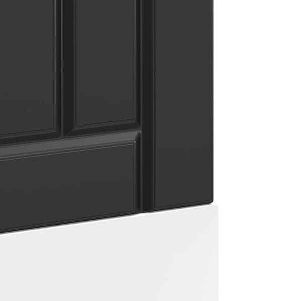 vidaXL opvaskemaskinepanel Lucca sort træbaseret materiale