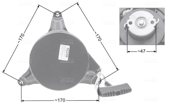 NAC WR65704A MTD Torx-startare för gräsklippare