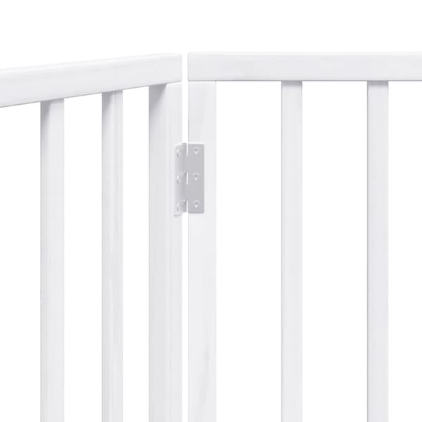 vidaXL foldbart sikkerhedsgitter til hunde, 3 paneler, hvid, 150 cm