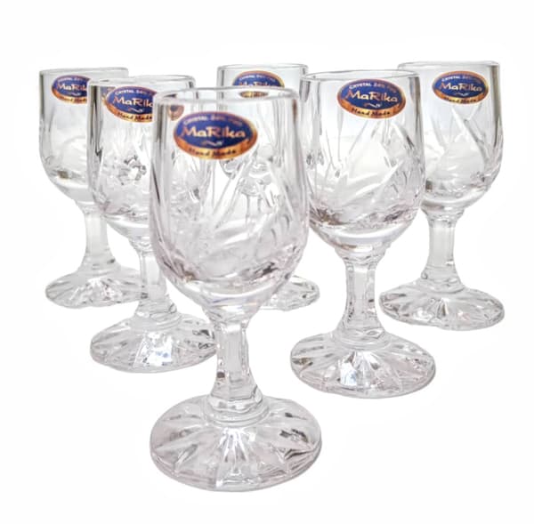 Krystal vodkaglas 25ml Frozen Leaf