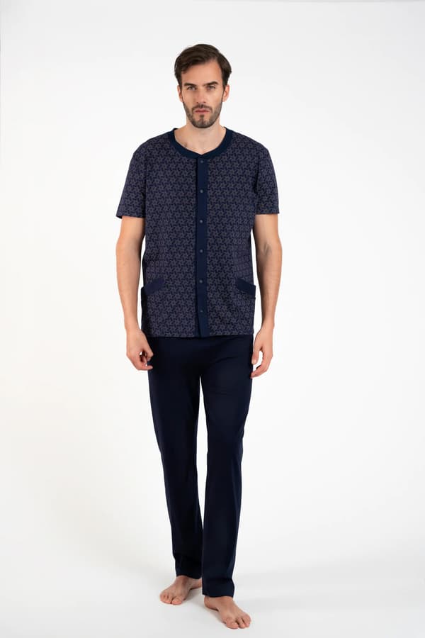 Ricardo herrpyjamas, kortärmade, långbyxor M