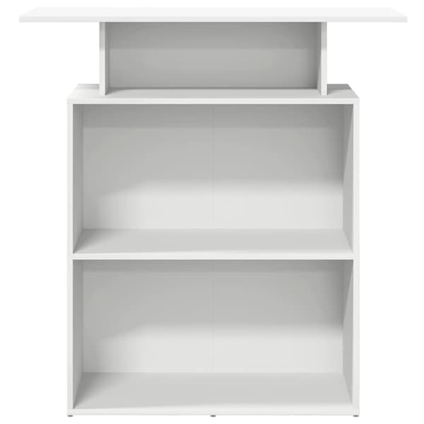 vidaXL Receptionsdisk vit 100x40x104 cm limmad trä