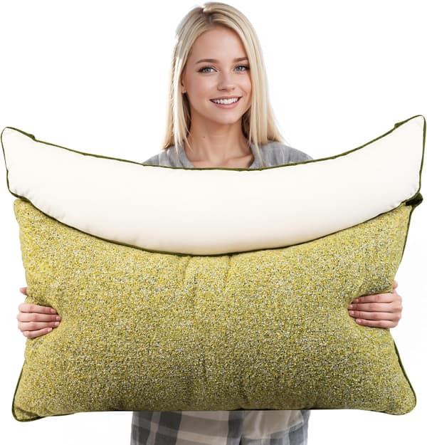 Ergonomisk grön sovkudde