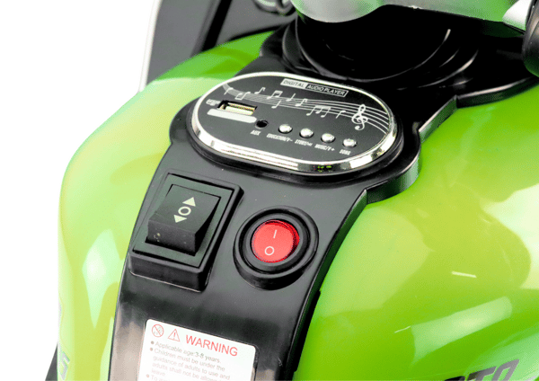 Børnetrecykel HT-5188 LED-lys MP3 grøn