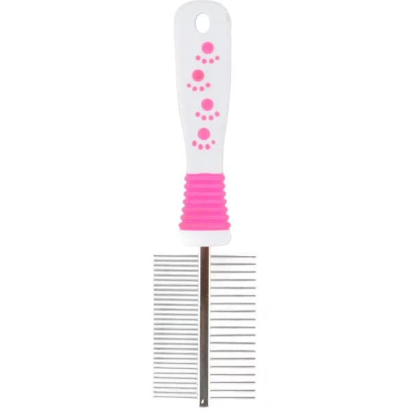 Borste og kam til hunde- og kattehår, rosa