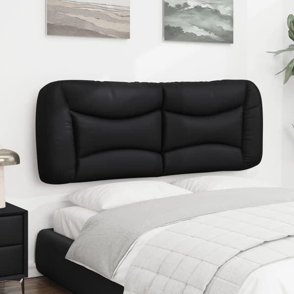 vidaXL hovedgærdehynde, sort, 140 cm, kunstlæder