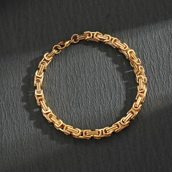 TJOCKT GULDARMBAND Herrarmband ROYAL Byzantine + GRATIS