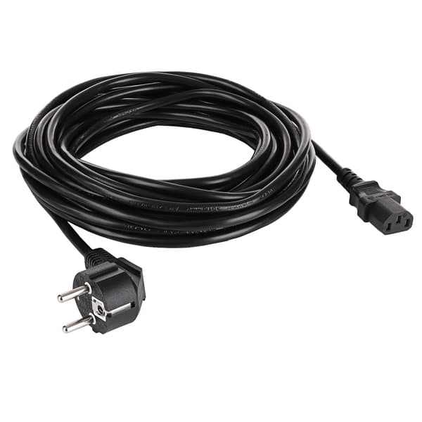 3-benet strømkabel til Akyga AK-PC-08C printermonitor IEC C13 - CEE 7/7 10
