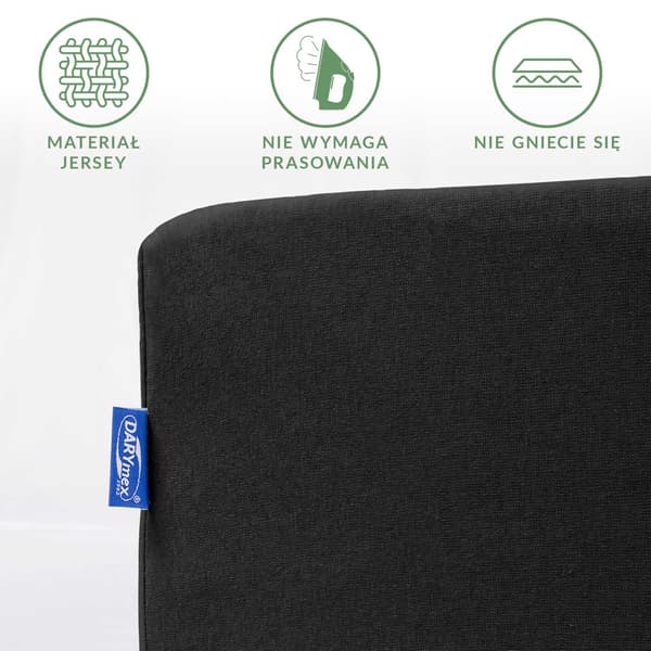 Sengetøj 140x200 jersey 100% bomuld sort