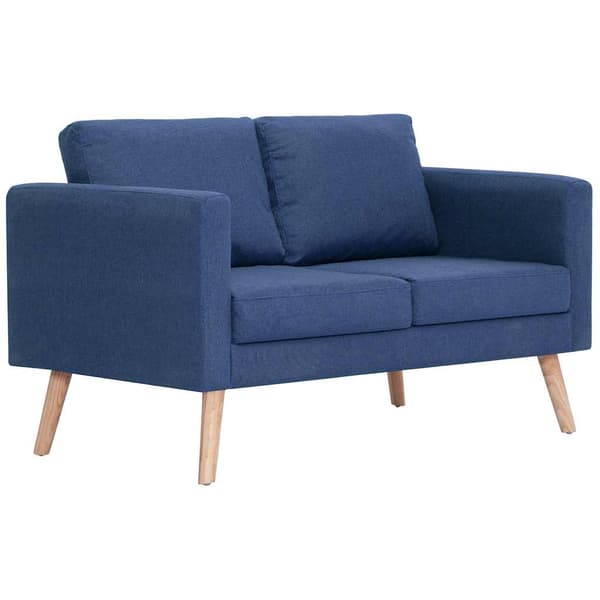 vidaXL 2-personers stofsofa, blå