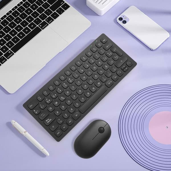 Tastatur Mus USB Spansk Lille Sort