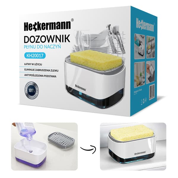 Heckermann KH20017 Køkkenvæskedispenser Hvid