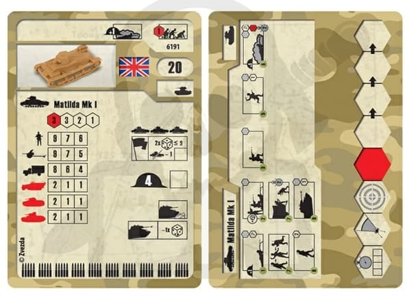 Z6191 1:100 Britisk Let Kampvogn "Matilda Mk.I"