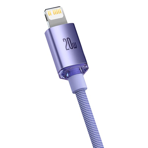 Kabel til hurtig opladning og dataoverførsel USB-C iPhone Lightning 20W 2m lilla