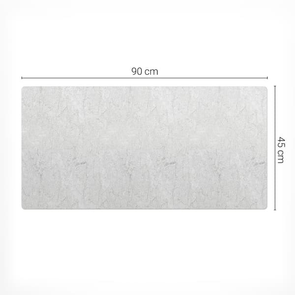Modern skrivebordsplade med subtil marmorstruktur 90x45 cm
