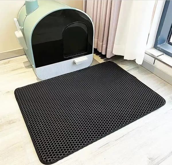 Kattlådematta 60x45cm - Svart