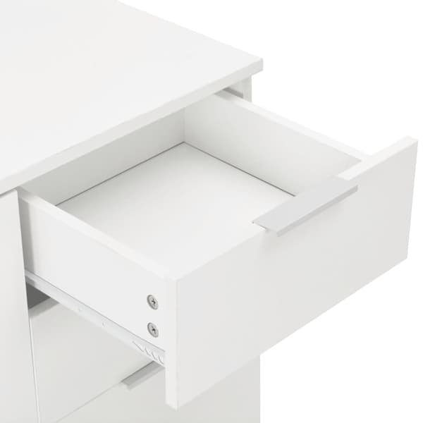 vidaXL kommode højglans hvid 71 x 35 x 76 cm spånplade