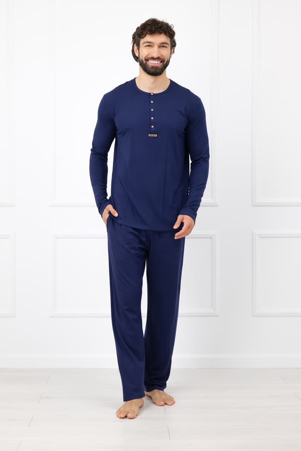 Amigo herrpyjamas långärmad, långbyxor M