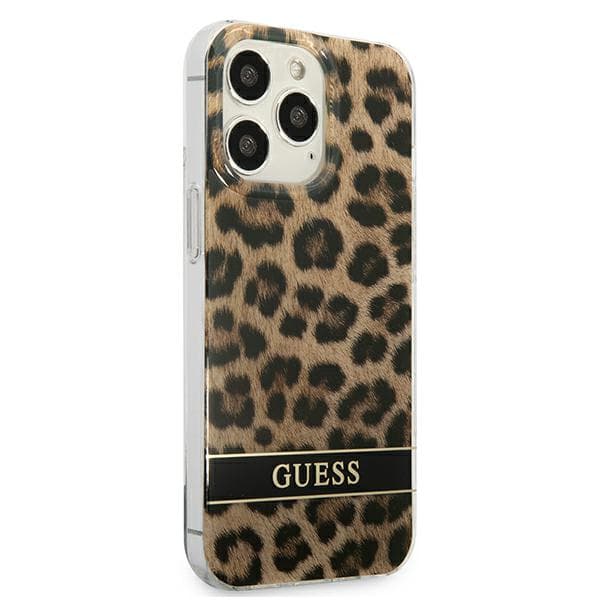 Guess Leopard-cover til iPhone 13 Pro / 13, brun