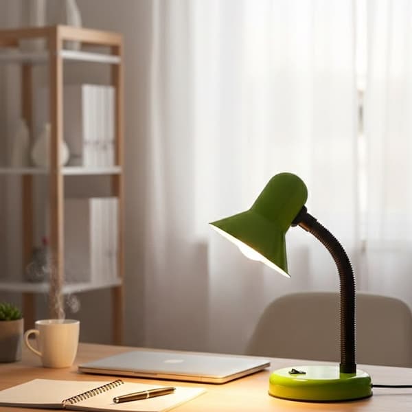 Mentor Grøn Skrivebordslampe 1xE27