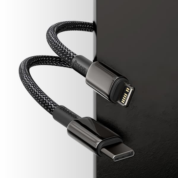 Baseus Tungsten PD USB-C - Lightning-kaapeli 2,0 m Musta 20W