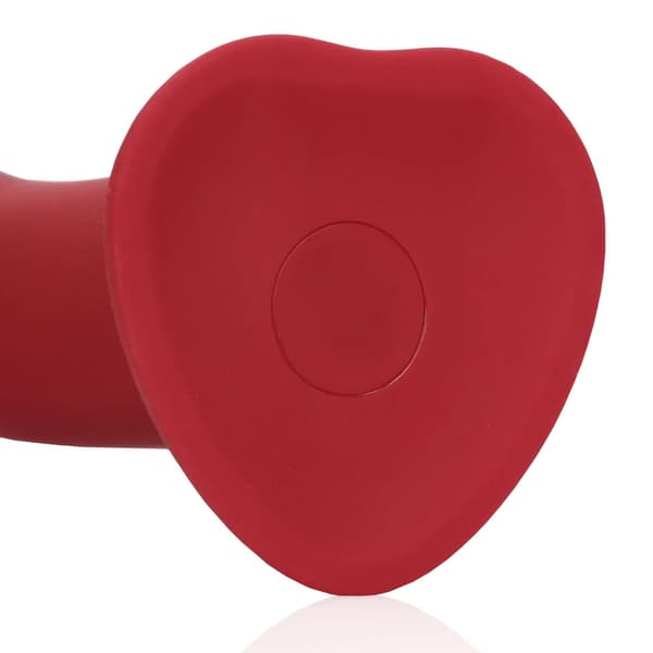 Ei-fallosinen värisevä dildo - Suuri - vadelmanpunainen