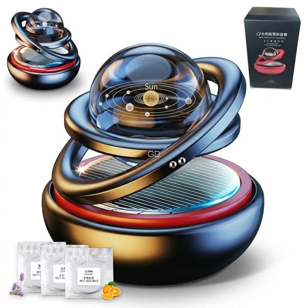 Planeta Solar Rotating Doftspridare för Bil + 3 Refills