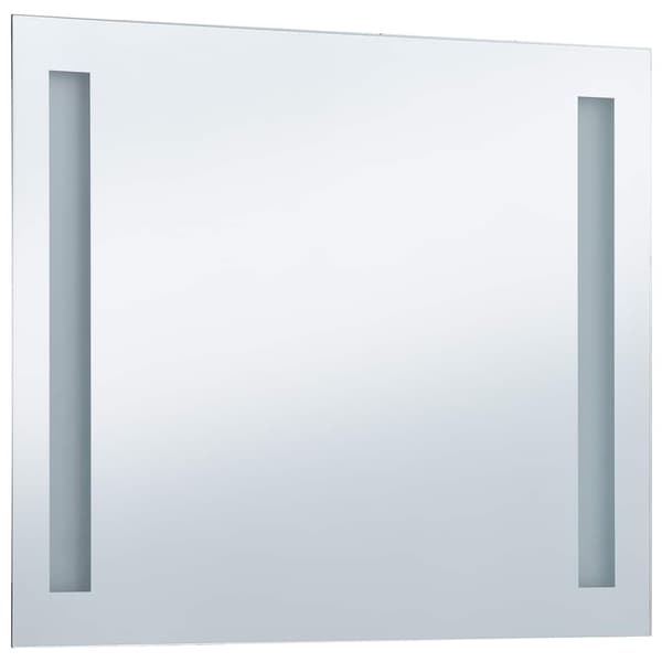 vidaXL Väggmonterad badrumsspegel med LED, 80 x 60 cm