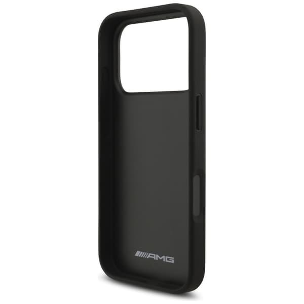 AMG Lædercover med Prægede Linjer og Logo til iPhone 17 Pro Sort