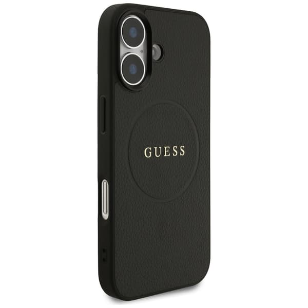 Guess Grained Ring MagSafe-etui til iPhone 17, sort