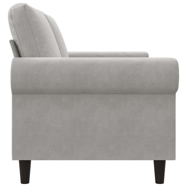 vidaXL 2-sitssoffa ljusgrå 140 cm klädd i sammet