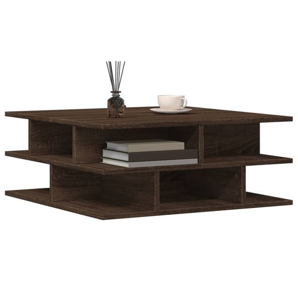 vidaXL sofabord brunt egetræ 70x70x29 cm