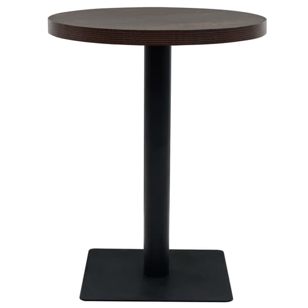 vidaXL MDF bistrobord med stålbas 60x75 cm mörk ask