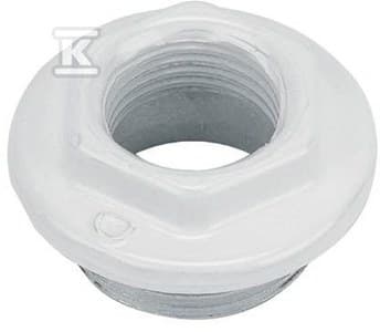 Radiatorreduktion 1"x3/4" højre hvid