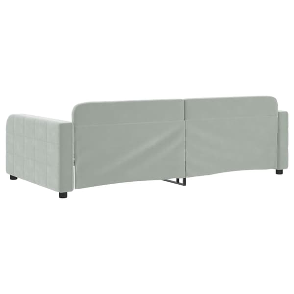vidaXL Bäddsoffa ljusgrå 100x200 cm klädd i sammet