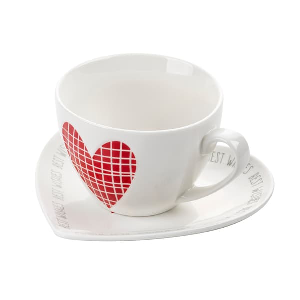 Florina Hearts Presentkopp och fat 460 ml