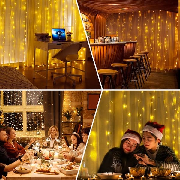 LAMPUT VALOVERHO 300LED VALOVERHO PYÖRÄVALOT 3x3m USB