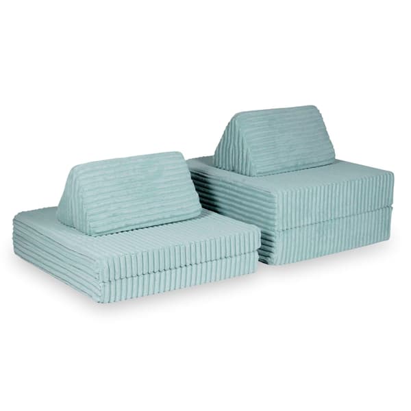 Montessori Standard Waffle Play Sofa Lys Mintgrøn