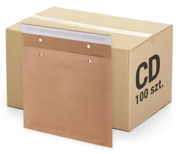 Brune luftboblekuverter CD DVD 100 stk. stærk pap