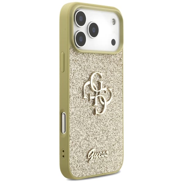 Guess Fixed Glitter Big 4G-skal till iPhone 17 Pro Max guld