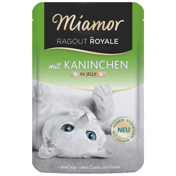 Miamor Royale mit Kaninchen - våt kaninfoder i gelé 100g