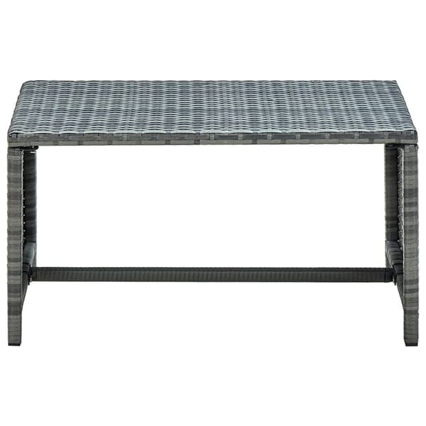 vidaXL Soffbord, Antracit, 70x40x38 cm, Polyrotting
