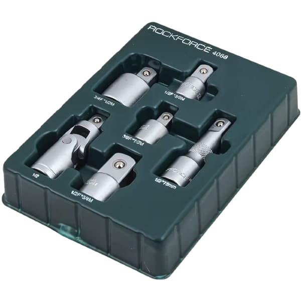 ROCKFORCE ADAPTERSATS, 6 ELEMENT, CR-V STÅL, KARDANFÖRLÄNGNING