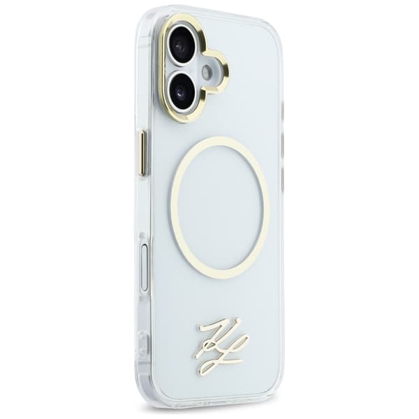 Karl Lagerfeld IML KL Script Logo MagSafe-etui til iPhone 17 – klart