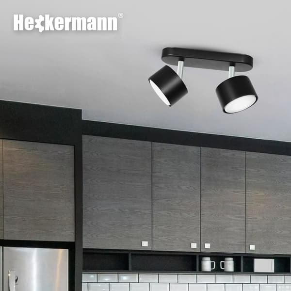 Heckermann 8795314A LED-kohdevalo musta 2 kpl päätä