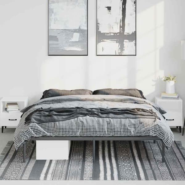 vidaXL metalsengestel sort 183x213 cm