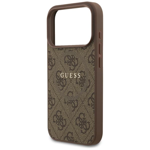 Guess 4G Ring Classic Logo MagSafe-etui til iPhone 17 Pro, brunt