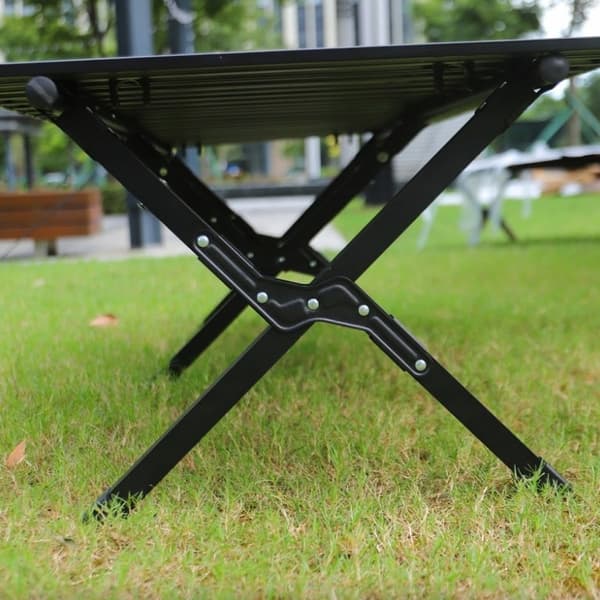 hopfällbart trädgårdsbord, campingbord, 90x60cm, kompakt