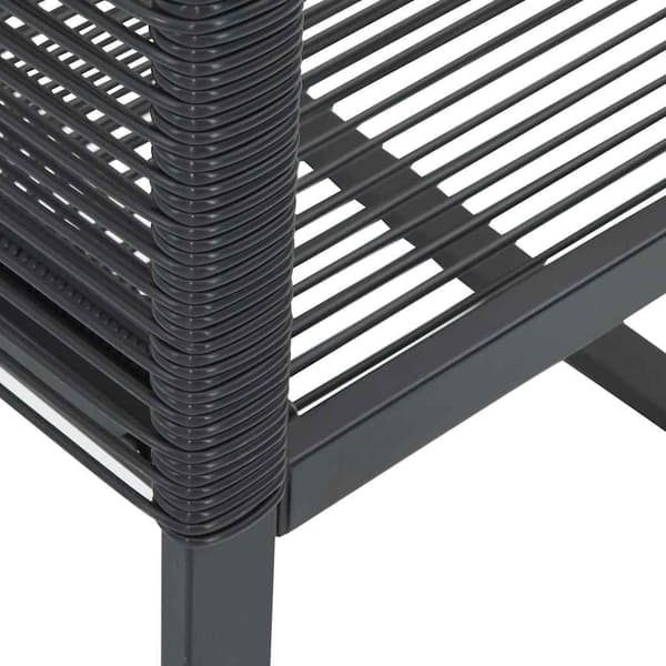 vidaXL havestole, sæt med 2, sort, polyrattan