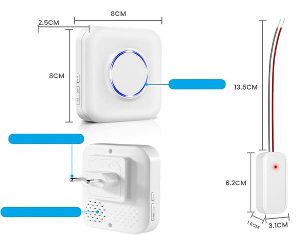 Trådlöst förlängningssats för BITIWEND 6 32V DC 3V WLAN-dörrklocka